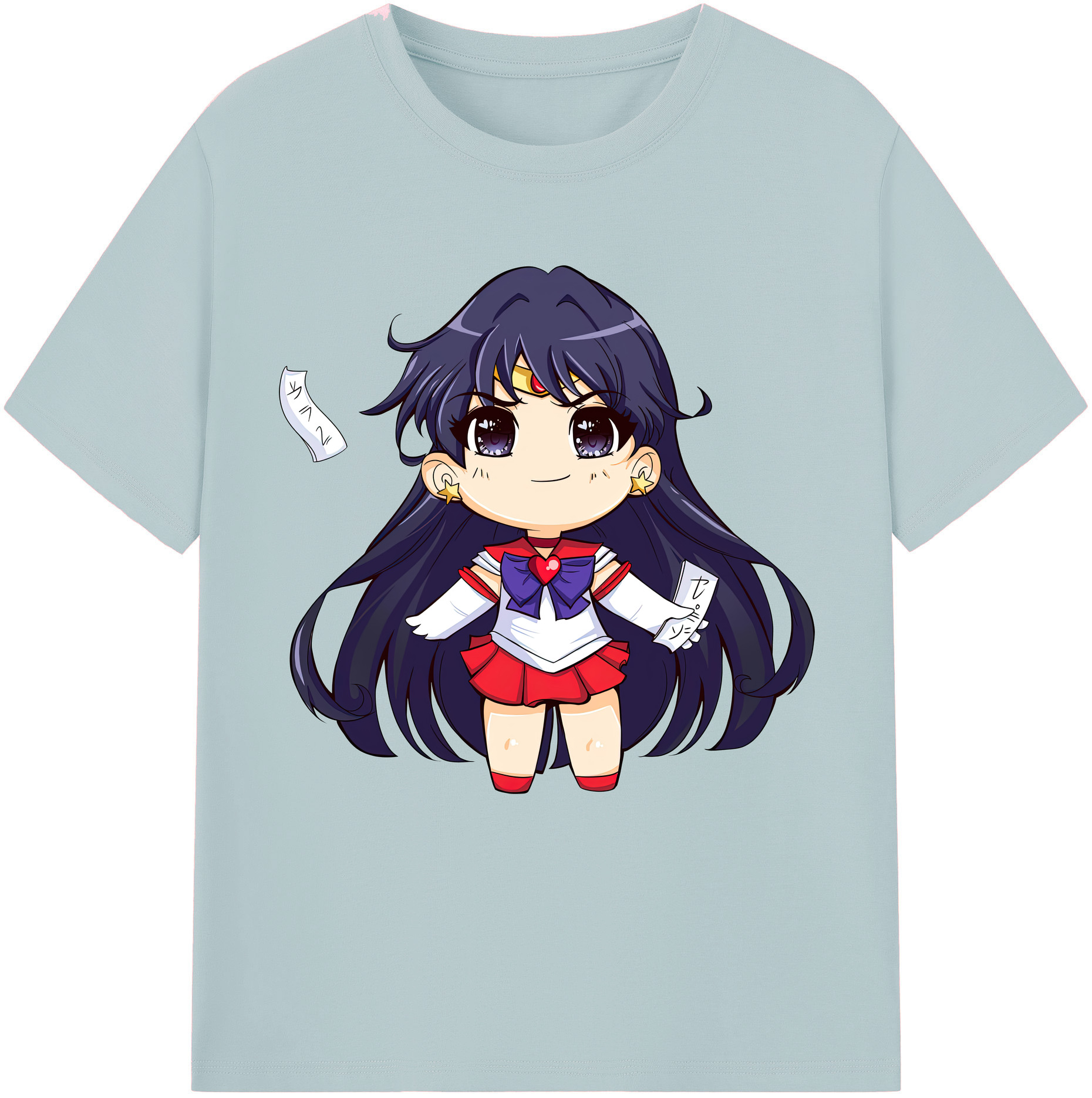 （画像用） 美少女戦士セーラームーン 火野レイ ひの レイ Sailor Moon Hino Rei （セーラーマーズ,Sailor Mars） 綿100％半袖Tシャツ（フロントプリント）